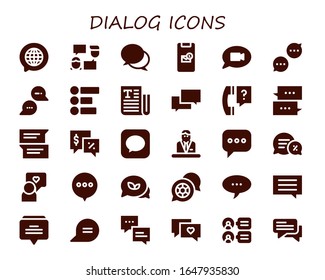 conjunto de iconos de diálogo. 30 iconos de diálogo rellenos.  Iconos modernos sencillos, como: Charla, charla, mensaje, comentarios, texto, pregunta, comentario, conversación, discurso, comentarios