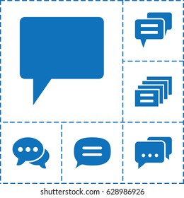 Dialog icon. set of 6 dialog filled icons such as chat