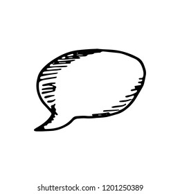 dialog icon. sketch isolated object.
