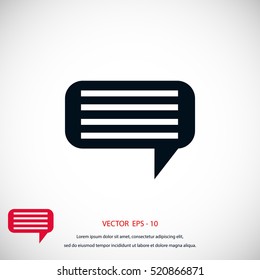 dialog icon vector, flat design best vector icon
