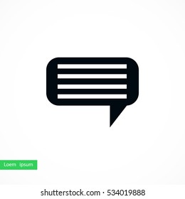 dialog icon vector, flat design best vector icon