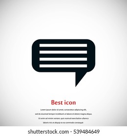 dialog icon vector, flat design best vector icon