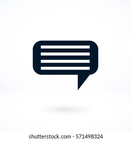dialog icon vector, flat design best vector icon