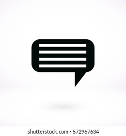 dialog icon vector, flat design best vector icon