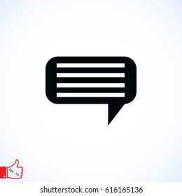 dialog icon vector, flat design best vector icon