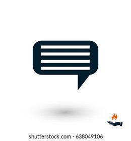 dialog icon vector, flat design best vector icon