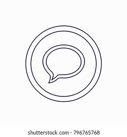 dialog icon vector, line
