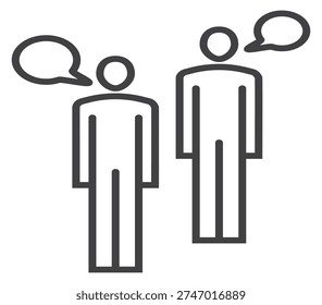 Dialog icon. Verbal exchange. Conversation linear symbol