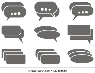 Dialog icons set isolated in vector
