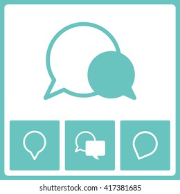 Dialog icons. Web vector graphic. Design collection.