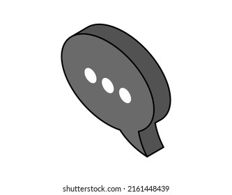 Dialog isometric design icon. Vector web illustration. 3d colorful concept