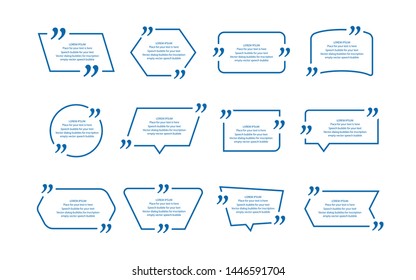 Dialog messenger speech bubbles. Thin line style.