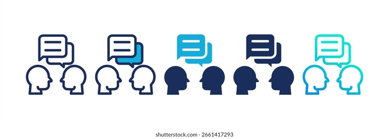 Dialog Multi Style Icon Set