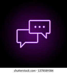 dialog neon icon. Elements of business set. Simple icon for websites, web design, mobile app, info graphics
