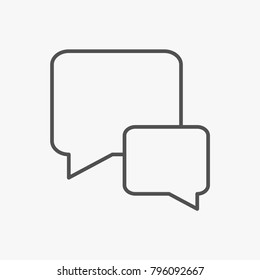 Dialog outline icon on white backround