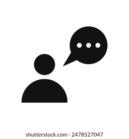 dialog person icon with speech bubble