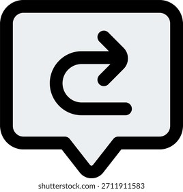 Diálogos replay vetor design em estilo moderno, resposta de mensagem e conceito de fluxo de conversação, ilustração de comunicação online. Ícone Linha Preenchida
