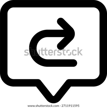 Dialog replay vector design in modern style, message response and conversation flow concept, online communication illustration. Line Icon
