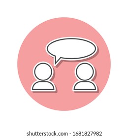 Dialog sticker icon. Simple thin line, outline vector of web icons for ui and ux, website or mobile application