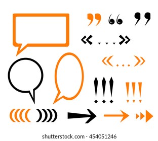 Dialog symbol. Quotation Mark Speech Bubble Double quotes sign end of words Vector abstract background graphic talk inverted label.