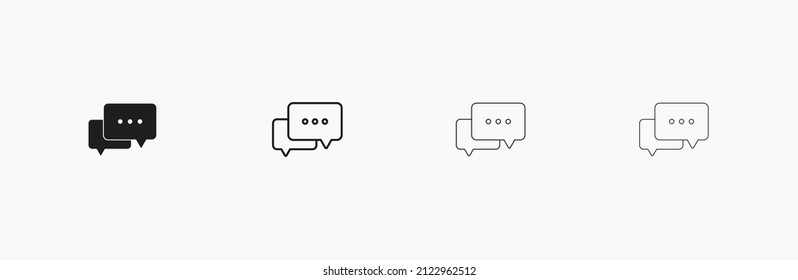 Dialog symbol. SMS sign. Dialogue speech bubbles icon isolated on white background