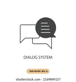 dialog system icons  symbol vector elements for infographic web