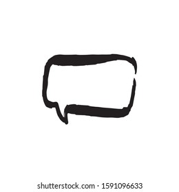 Dialog talk chat bubble illustration on white background