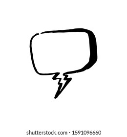 Dialog talk chat bubble illustration on white background