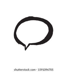 Dialog talk chat bubble illustration on white background