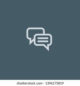 Dialog vector icon. Dialog concept stroke symbol design. Thin graphic elements vector illustration, outline pattern for your web site design, logo, UI. EPS 10.