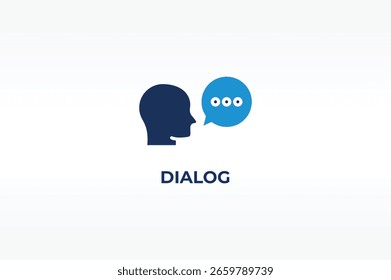 DIALOG vector, icon or logo sign isolated symbol illustration