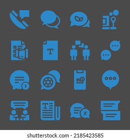 iconos web de diálogo. Chat y chat, burbujas y símbolo de conversación, señales vectoriales