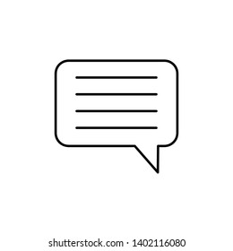 Dialog window icon. Speech bubble Mobile concept and web design