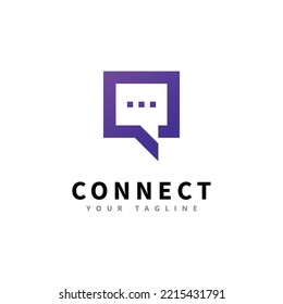 Dialogs and Discussions Logo. Communication vector symbol