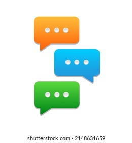 dialogs icon vector Blank with text place. Chat Message icon,Talk bubble speech logo Chat on line symbol app Chat Messaging business concept Vector illustration on white background

