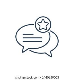 Dialogue, advice. Vector linear icon, white background.