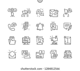 Dialogue assets Well-crafted Pixel Perfect Vector Thin Line Icons 30 2x Grid for Web Graphics and Apps. Simple Minimal Pictogram