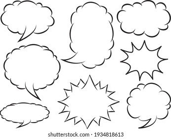Dialogue balloon comic concentrated line