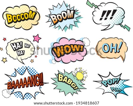Dialogue balloon comic concentrated line