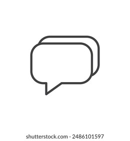 Dialogue balloon icon in flat style. Speech bubble vector illustration on isolated background. Comment sign business concept.