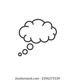 Dialogue balloon icon in flat style. Speech bubble vector illustration on isolated background. Comment sign business concept.