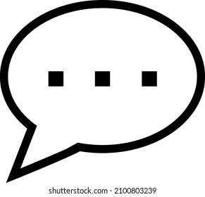 Dialogue balloon with three dots vectorial illustration icon 