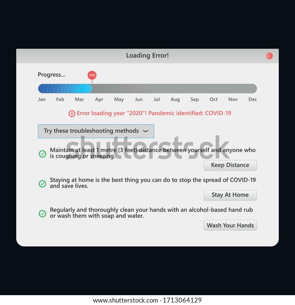 Dialogue Box 2020 Year Progress Bar Stock Vector (Royalty Free ...