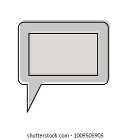 dialogue box icon with tail and frame in watercolor silhouette