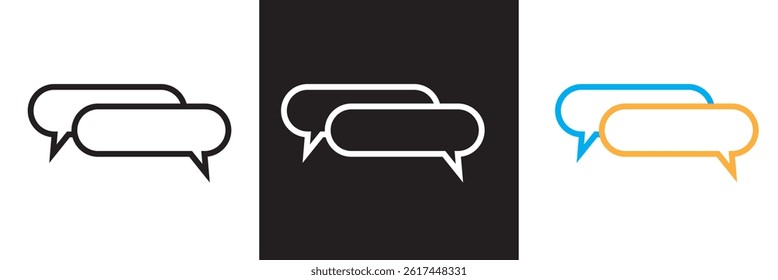 Dialogue box icon. Vector for websites, mobile interfaces, presentations, banner, visual branding etc. Vector illustration. isolated on white and black background. EPS 10