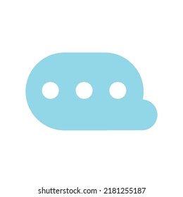 Dialogue bubble with dots semi flat color vector object. Texting message. Online chat. Full sized item on white. Communication simple cartoon style illustration for web graphic design and animation