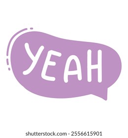 Dialogue bubble with phrases. Comic speech balloon for greeting and expression, colorful text chat shapes. Vector isolated icon of comic talk message cloud illustration on white background