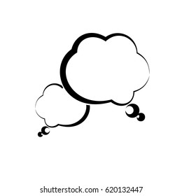Dialogue bubble simple icon on white background. Vector illustration. icon. sign