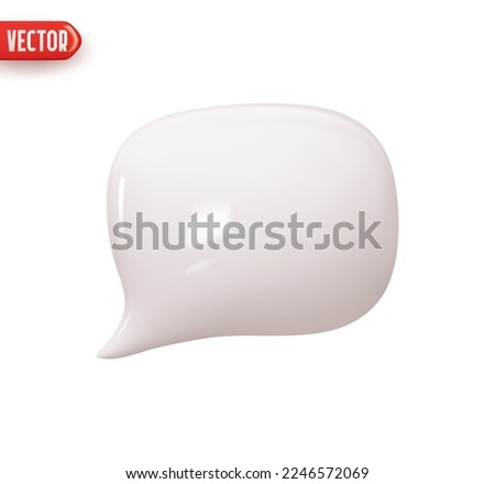 Dialogue bubble. Social dialogue box. Realistic 3d design In cartoon style. Icon isolated on white background. vector illustration
