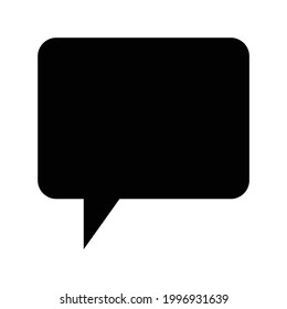 Dialogue bubble vector icon, isolated on white background
